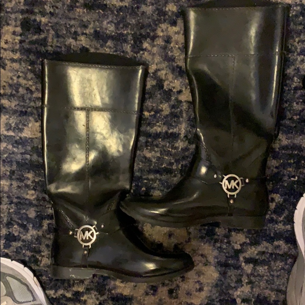 Michael kors black rain boots